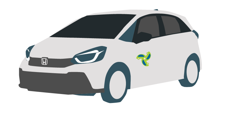 Illustration of a Honda Fit