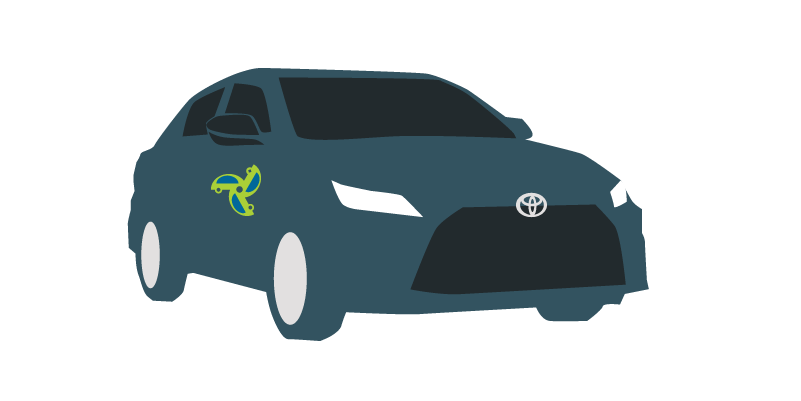 Illustration of a Toyota Yaris